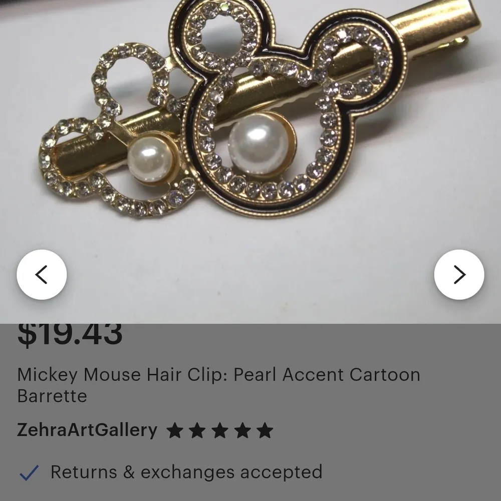 Gold and Pearl Hair Clips